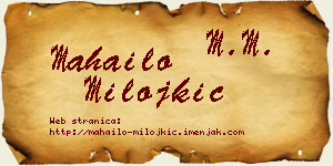 Mahailo Milojkić vizit kartica